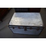 LARGE VINTAGE TRUNK, 99CM WIDE