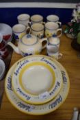 QUANTITY OF FLORAL DECORATED TEA WARES AND PASTA DISHES