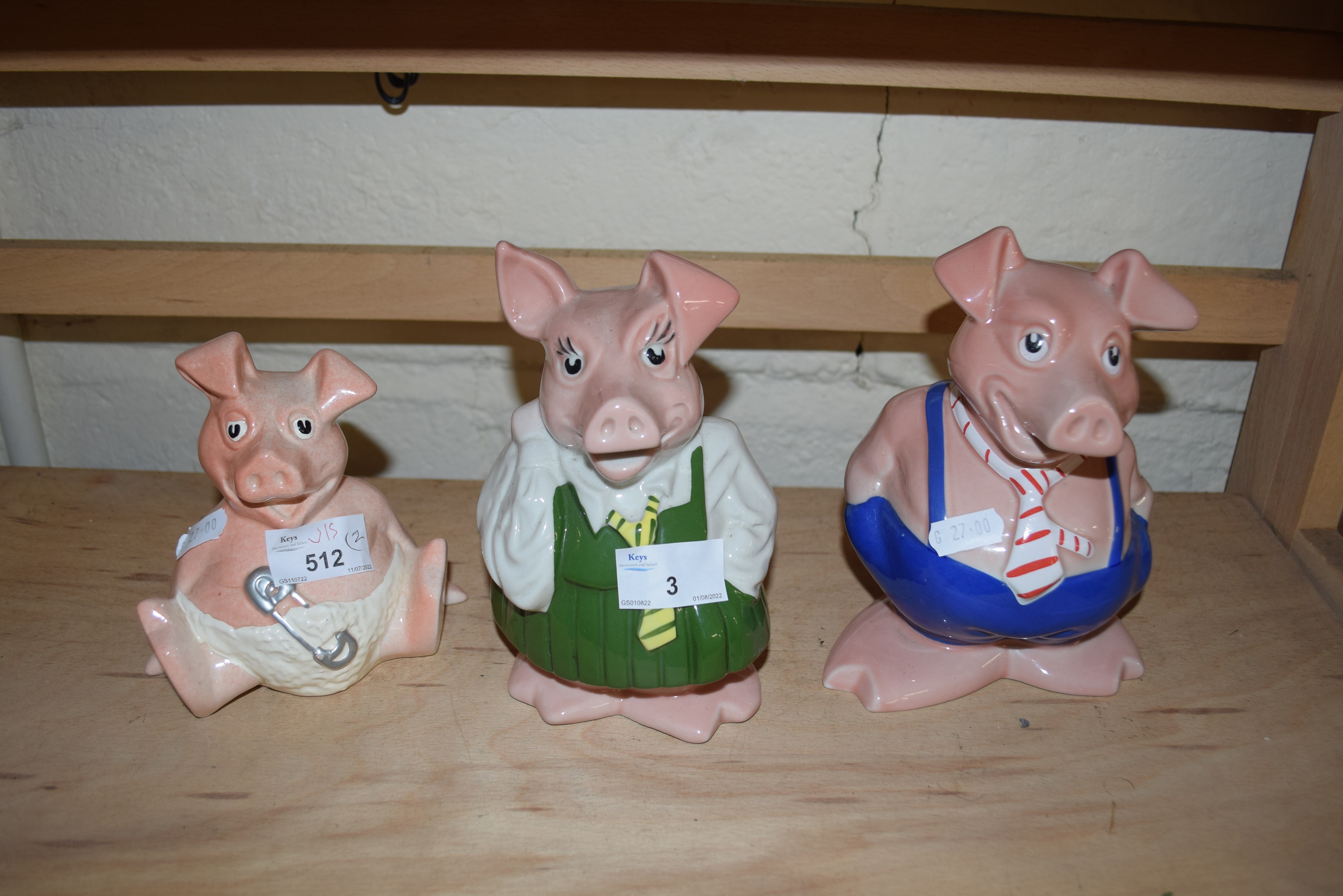 THREE NAT WEST PIGGY BANKS