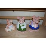 THREE NAT WEST PIGGY BANKS