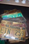 COLLECTION OF VINTAGE AMERICAN NUMBER PLATES