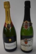 MIXED LOT: 1 BOTTLE OF BOLLINGER CHAMPAGNE AND 1 BOTTLE OF CHATEAU DE MONTFORT SPARKLING (2)