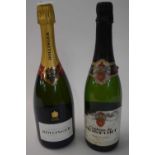 MIXED LOT: 1 BOTTLE OF BOLLINGER CHAMPAGNE AND 1 BOTTLE OF CHATEAU DE MONTFORT SPARKLING (2)