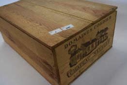 Twelve bottles Chateau Meyney Domaines Cordier 1985, in original wooden case