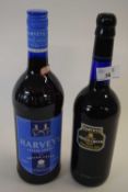 1 LITRE OF HARVEY'S BRISTOL CREAM SHERRY AND 1 BOTTLE OF HARVEY'S BRISTOL CREAM SHERRY (2)