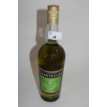 1 BOTTLE OF GREEN CHARTREUSE, 24 FL OZ, 96% PROOF