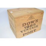 Twelve bottles Dow's vintage Port 1985 in original wooden case