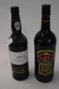 1 BOTTLE OF DOWS TRADEMARK RESERVE PORT AND 1 BOTTLE OF QC SHERRY (2)