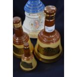 Qty Bells Whisky Bells: Graduated set of Three, together with a Queen Mother 90th Birthday Commem (