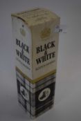 1 BOTTLE OF BLACK AND WHITE WHISKY (BOXED)