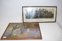 MIXED LOT: FRAMED PHOTOGRAPH OF THE CITY & GUILDS ENGINEERING COLLEGE 1929, TOGETHER WITH A COLOURED