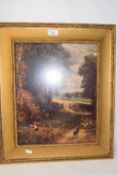 AFTER JOHN CONSTABLE, COLOURED PRINT 'THE CORNFIELD', FRAMED
