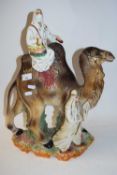 CAPO DI MONTE MODEL OF CAMEL WITH RIDER AND ATTENDANTS