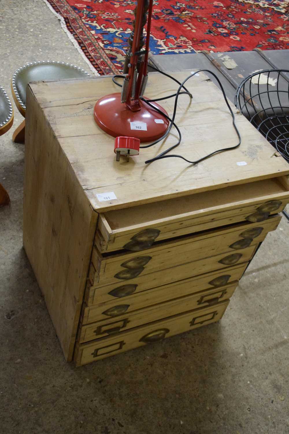 SMALL PINE TABLE TOP CHEST WITH EIGHT SHALLOW DRAWERS, 51CM WIDE