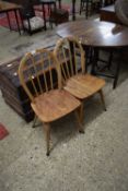 PAIR OF STICK BACK CHAIRS