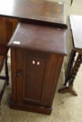 LATE VICTORIAN MAHOGANY BEDSIDE CABINET, 38CM WIDE