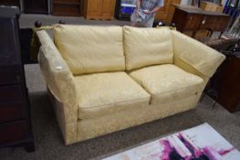 20TH CENTURY DROP END KNOLE STYLE SOFA WITH LOOSE CUSHIONS, 190CM WIDE