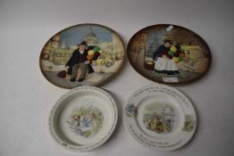ROYAL DOULTON PLATE 'THE BALLOON MAN', AND 'THE OLD BALLOON SELLER', TOGETHER WITH A WEDGWOOD