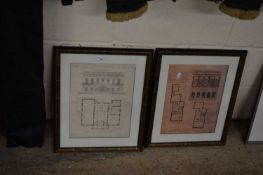 FRAMED ARCHITECTURAL PRINT, ATHENAEUM CLUBHOUSE AND THE ARTHUR CLUBHOUSE (2)