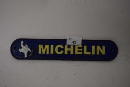 Small cast iron advertising sign 'Michelin'