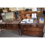 STAG MINSTREL SIX DRAWER DRESSING CHEST AND ACCOMPANYING CHEST OF DRAWERS (2)