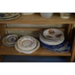 VARIOUS MIXED DECORATED PLATES, BOWLS ETC