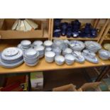 QUANTITY OF MODERN CHINESE BLUE AND WHITE DINNER WARES