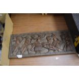 WEST AFRICAN CARVED HARDWOOD PANEL