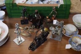 COLLECTION OF VARIOUS METAL FIGURES FORMED FROM WORKSHOP SPARES
