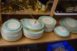 QUANTITY OF BURGESS & LEIGH BURLEYWARE GILT DECORATED DINNER WARES