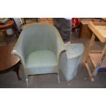 LLOYD LOOM CHAIR AND SIMILAR CORNER LINEN BIN