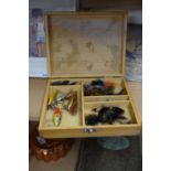 CASE OF VARIOUS FISHING FLIES AND LURES