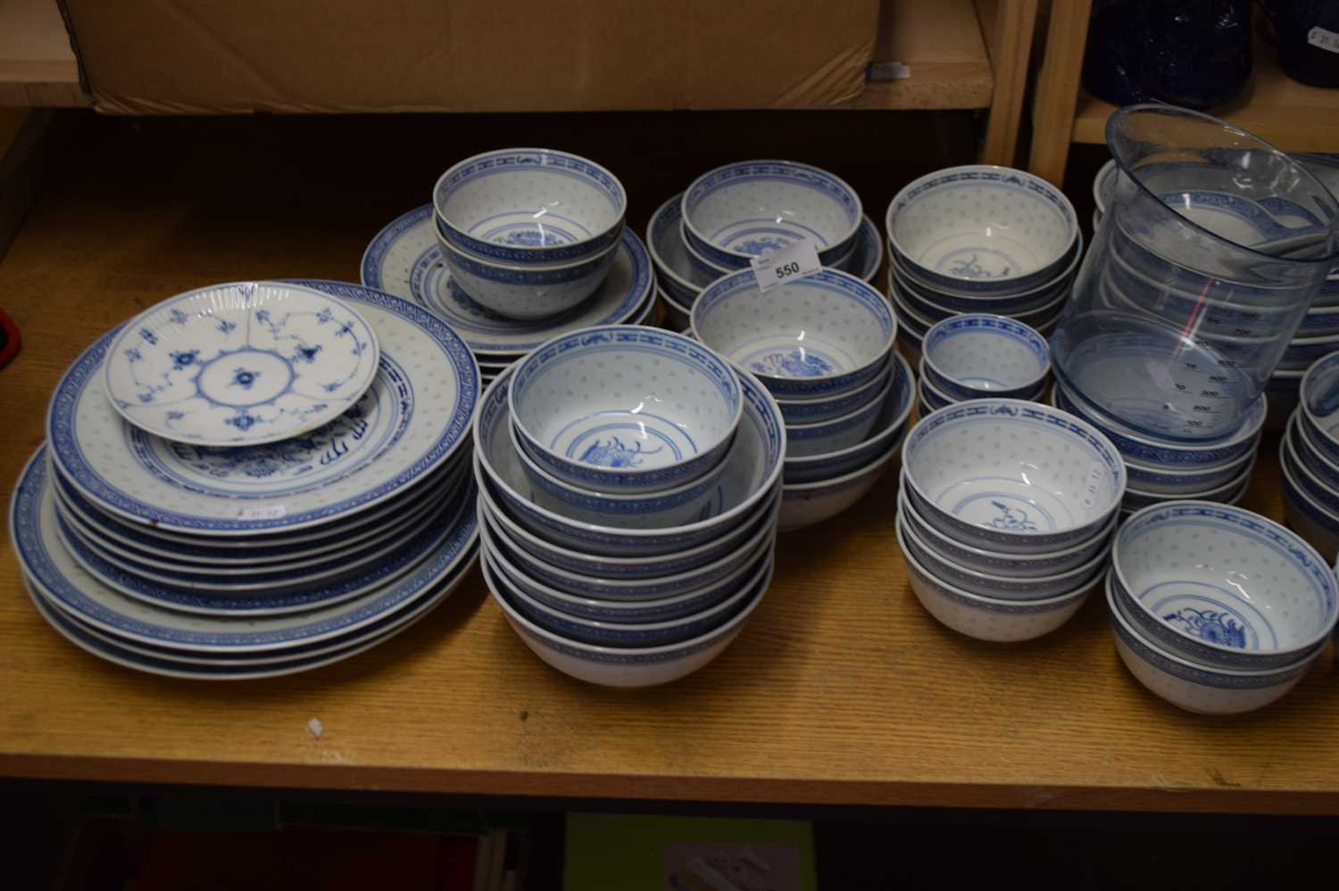 QUANTITY OF MODERN CHINESE BLUE AND WHITE DINNER WARES - Image 2 of 2