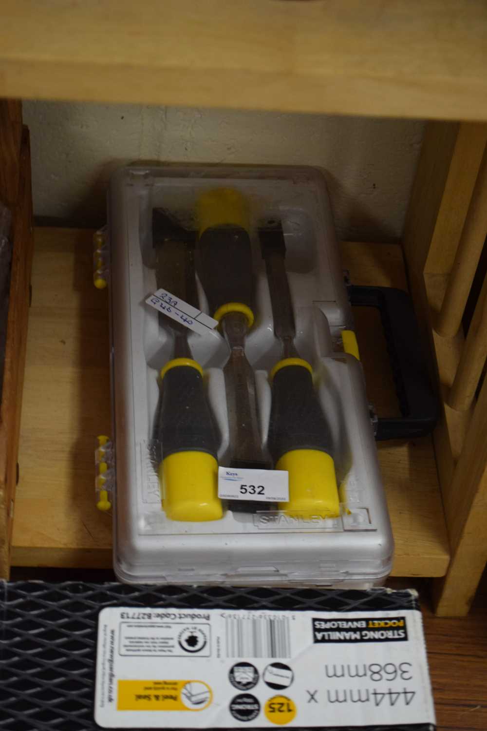 BOX OF STANLEY CHISELS