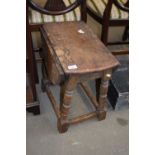 SMALL OAK DROP LEAF TABLE, 49CM WIDE