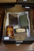 BOX OF MIXED ITEMS TO INCLUDE CIGARETTE BOXES