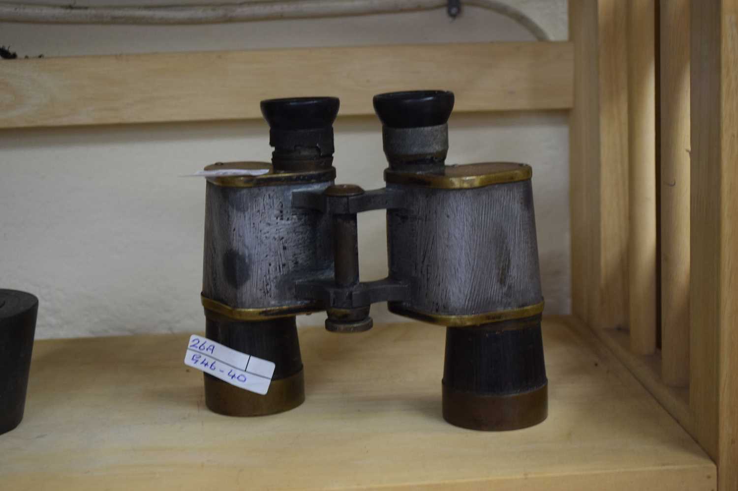 PAIR OF VINTAGE BRASS MOUNTED BINOCULARS