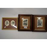 PAIR OF SMALL BLACK AND WHITE PRINTS MARKED 'KONSTAD' TOGETHER WITH FURTHER PAIR OF STUDIES OF