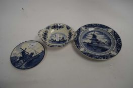 THREE PIECES OF MODERN DELFT WARE