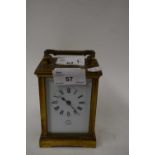 DENT, PALL MALL, LONDON, SMALL BRASS CASED CARRIAGE CLOCK
