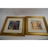 TWO MODERN COLOURED PRINTS AFTER JACK VETTRIANO