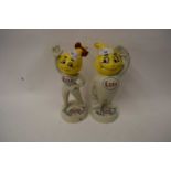 Pair of cast iron Esso advertising figures, Frau Trops and Herr Trops