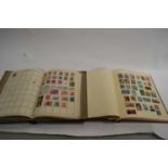 TWO STAMP ALBUMS AND CONTENTS