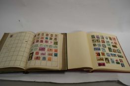 TWO STAMP ALBUMS AND CONTENTS