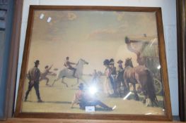 AFTER ALFRED MUNNINGS, COLOURED PRINT, F/G