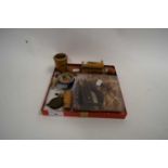 MIXED LOT OF SMALL ITEMS TO INCLUDE MAUCHLIN WARE BOX DECORATED WITH A SCENE OF DUNKELD, MINIATURE