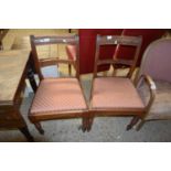 PAIR OF 19TH CENTURY BAR BACK DINING CHAIRS