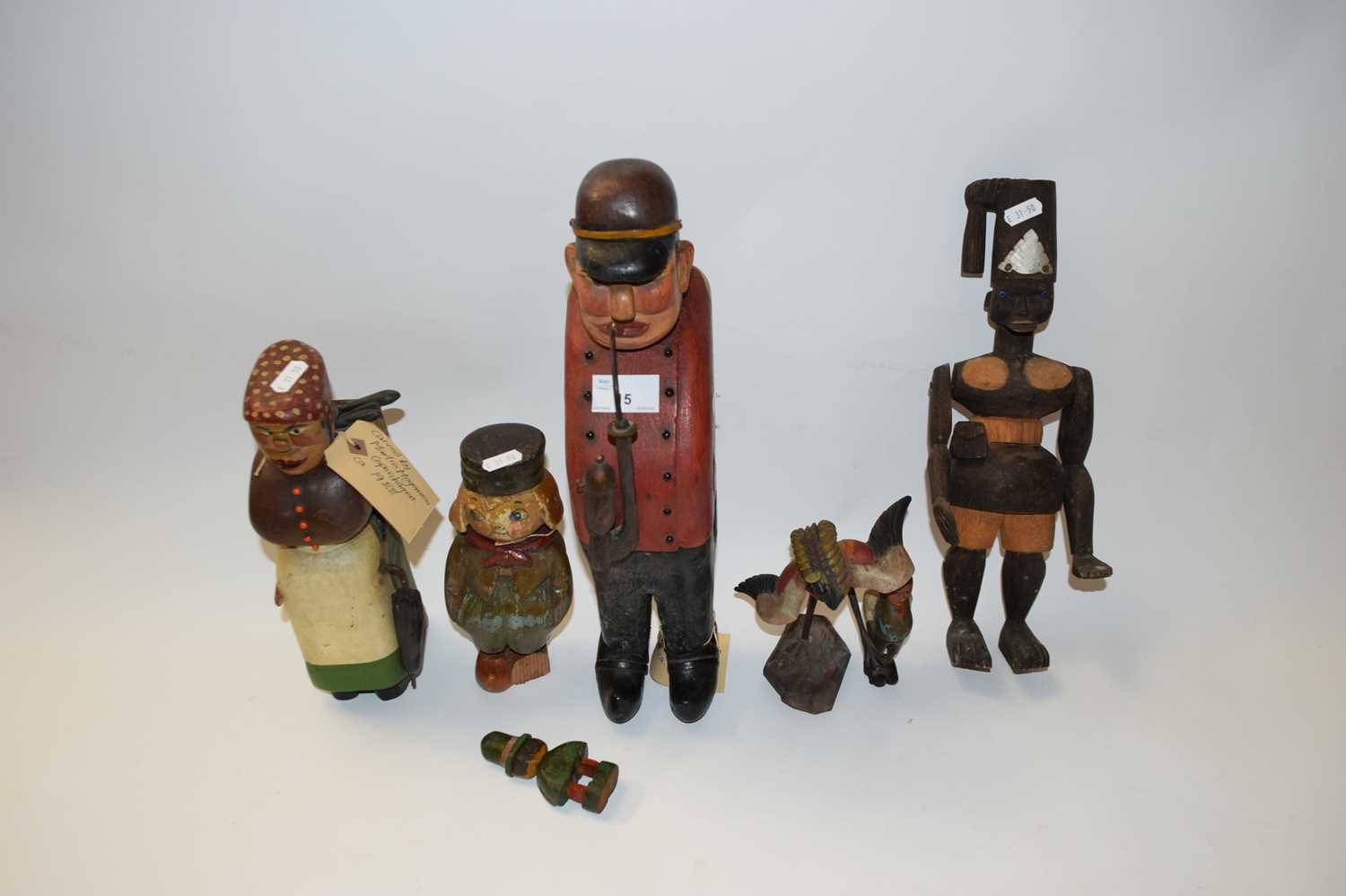 DANISH CARVED WOODEN FIGURES, VARIOUS OTHERS