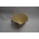CERAMIC CREAM PAIL WITH FLORAL DECORATION MARKED 'MADE IN ENGLAND' TO BASE
