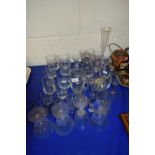 VARIOUS MIXED DRINKING GLASSES AND OTHERS